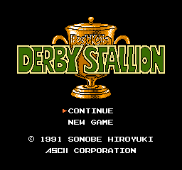 Best Keiba: Derby Stallion title screen for Famicom
